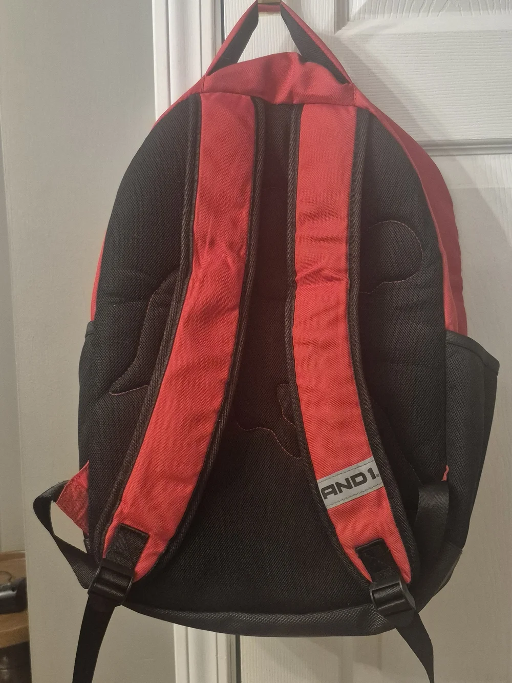And1 Black & Red Backpack Book Bag Laptop Sleeve Basketball Logo